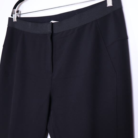 LAFAYETTE 148 Stretch Pull On Pant Black High Rise Slit Casual Women's XL/16 - Picture 3 of 8